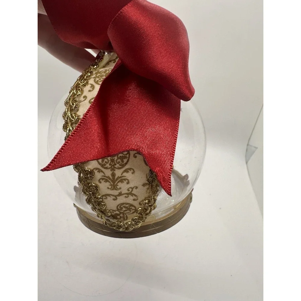 Disney Parks Mickey Minnie Victorian Jeweled Glass Christmas Ornament